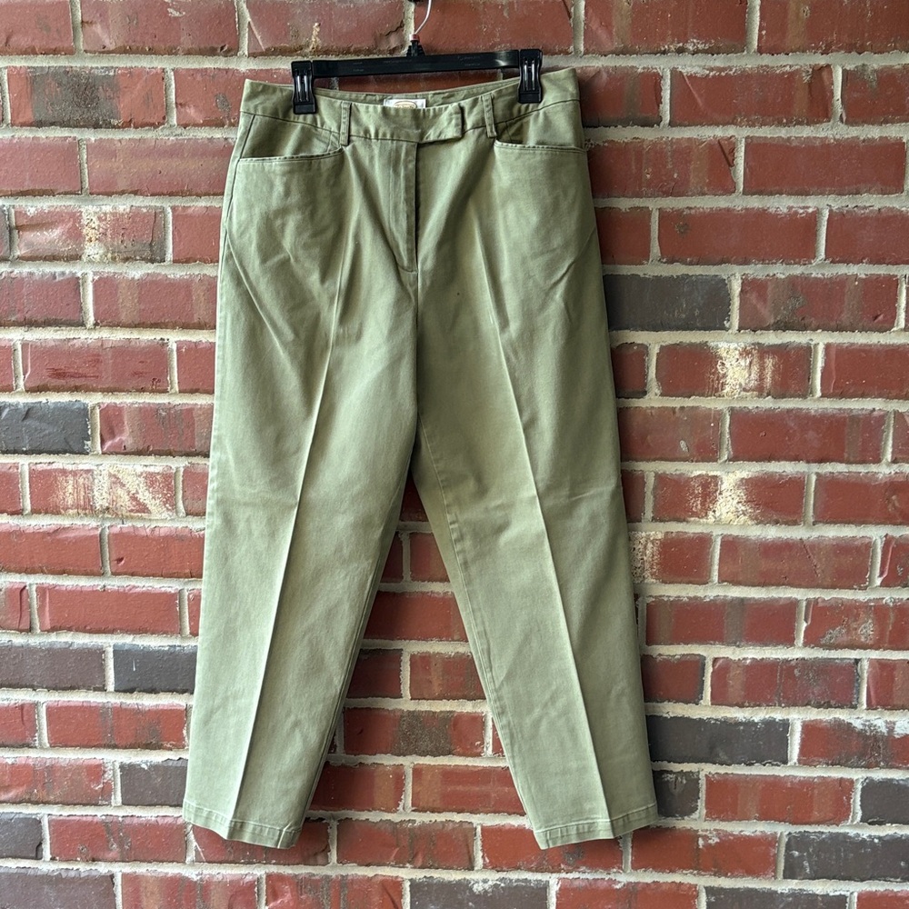 {Talbots-Petites} Women's Olive Green Trousers